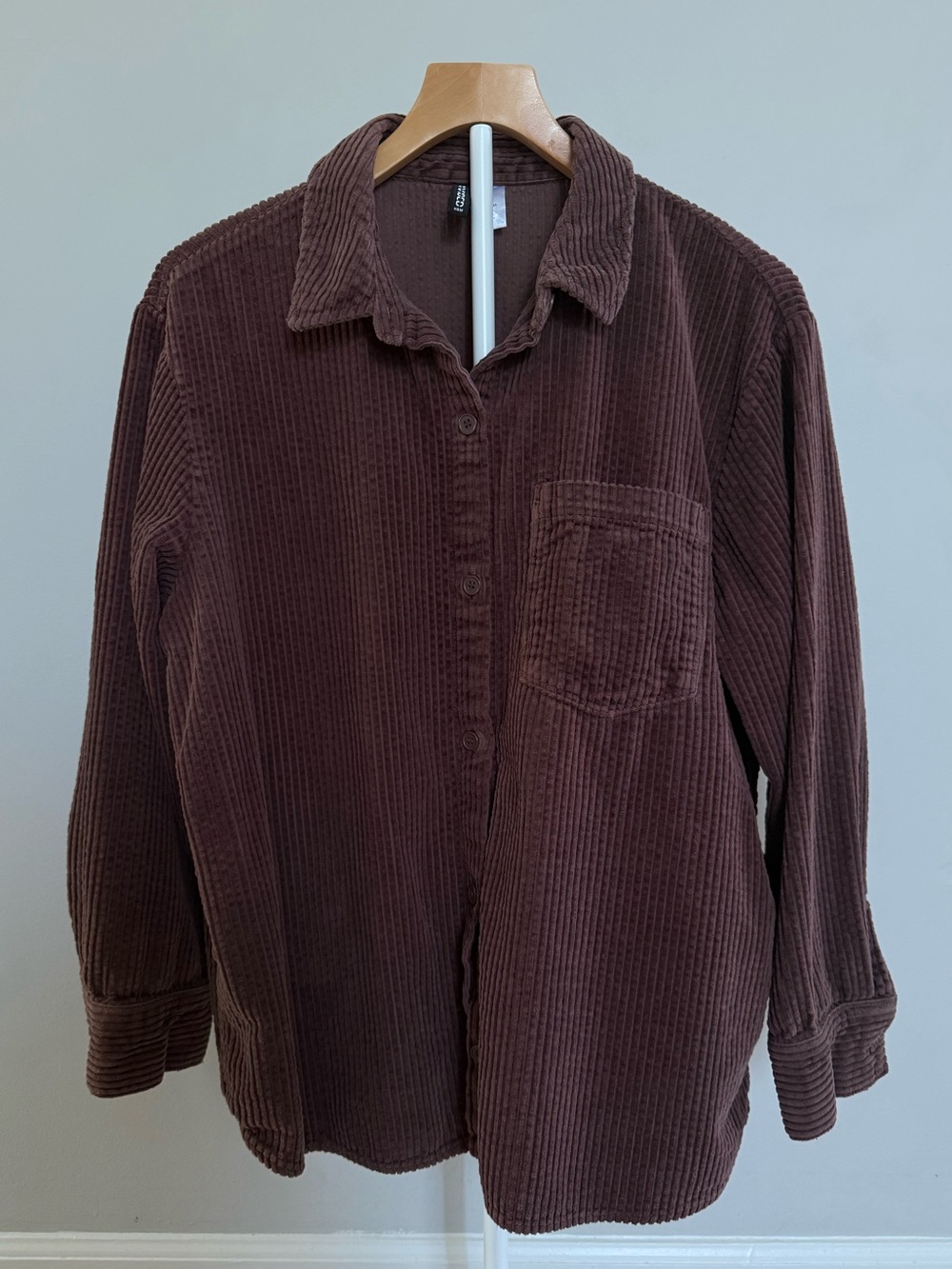H&M Utility Corduroy Button-Down Shirt Jacket | M